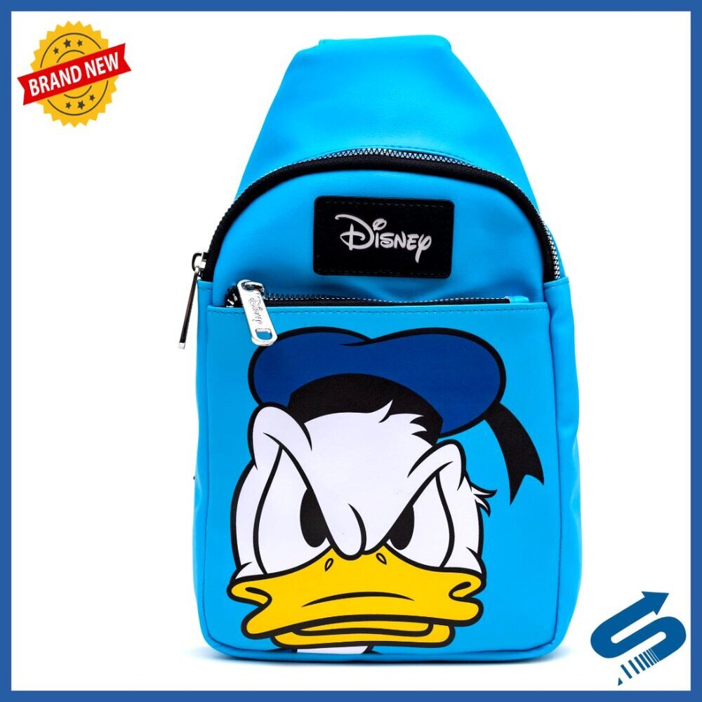 Disney Donald Duck Vegan Leather Crossbody Sling Bag Adjustable Strap